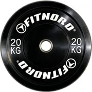 FitNord Vektskive Bumper Black 20 kg 1