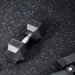 FitNord Gummimatte svart 4 mm (10 m rull) med hvite prikker 4