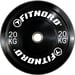 FitNord Vektskive Bumper Black 20 kg 1